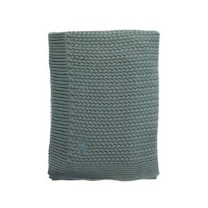 Mies en Co gebreide wiegdeken 80x100 - deep forest/groen