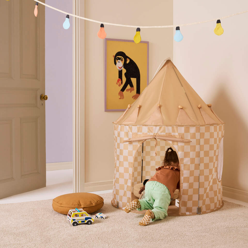 Speeltent ruit beige - Afbeelding 3
