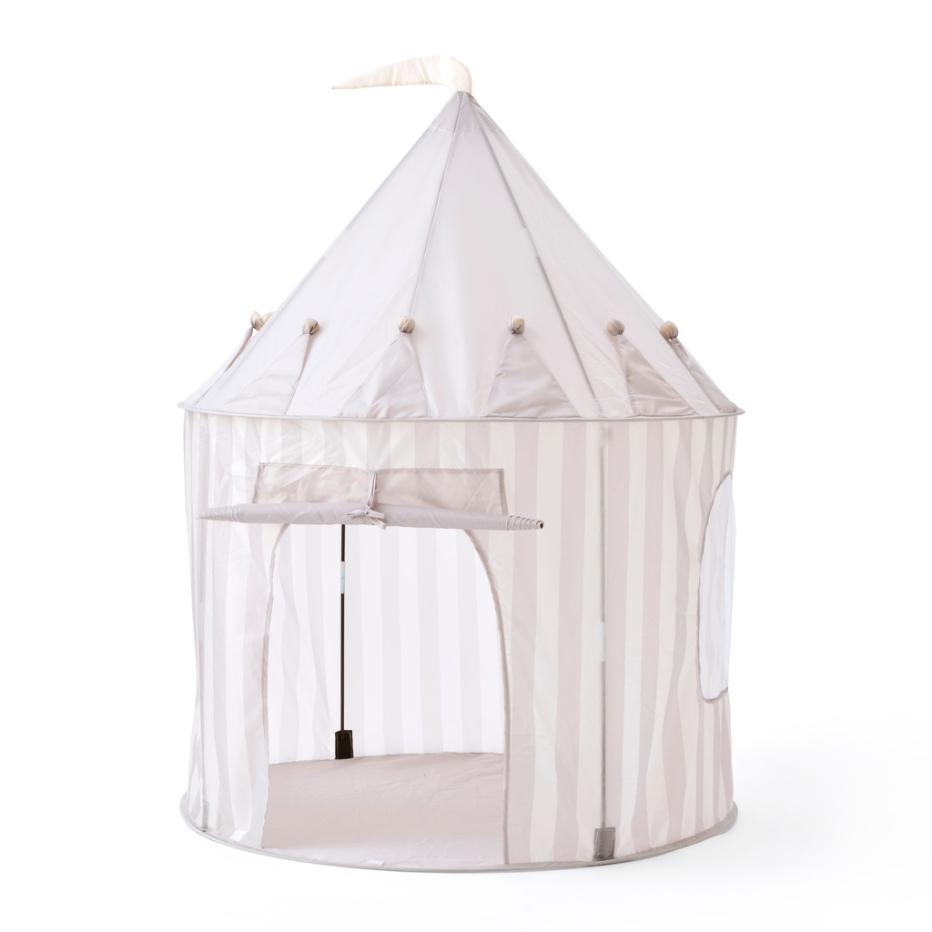 Speeltent streep grijs