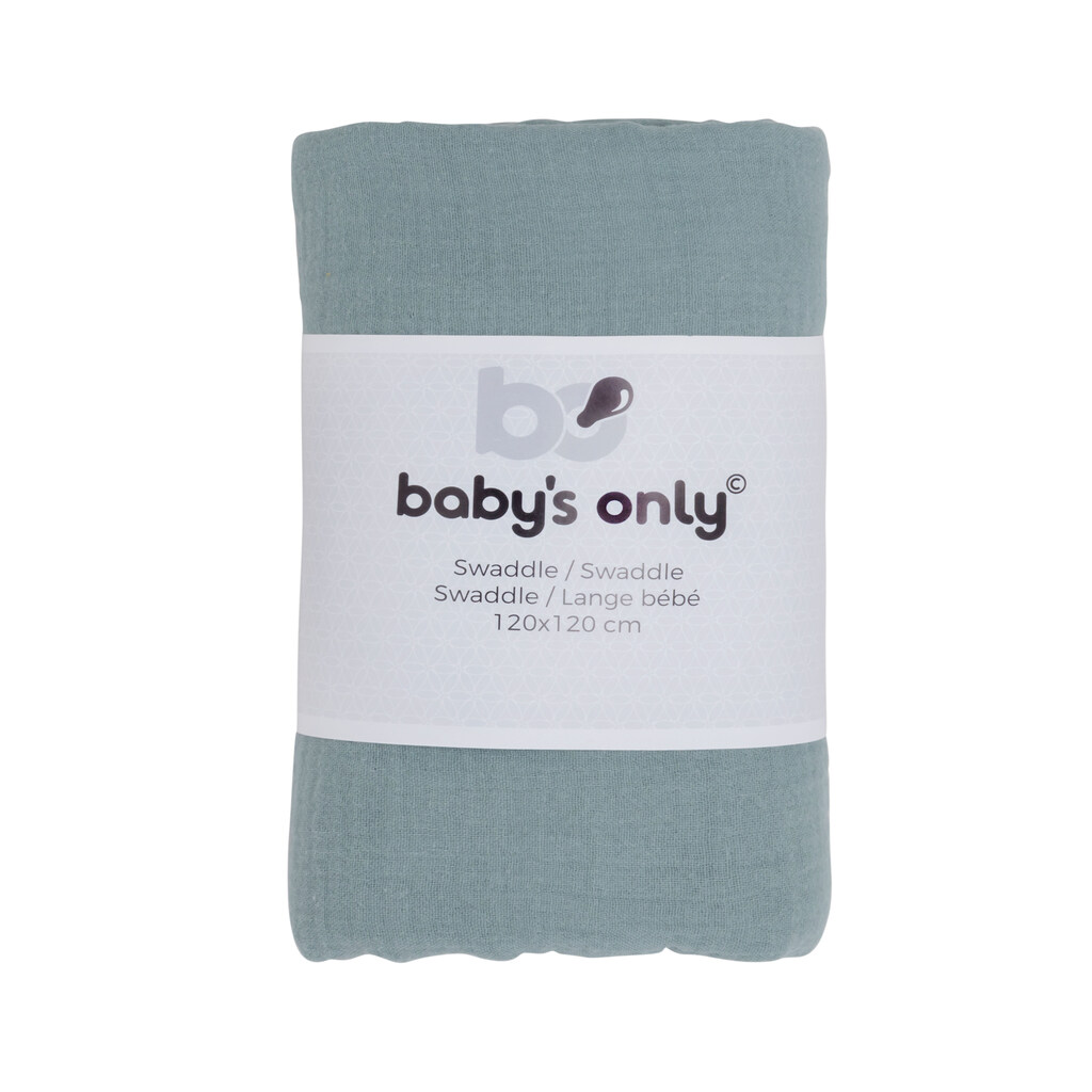 Baby's only hydrofiele doek Breeze XL 120x120 - stone green groen - Afbeelding 2