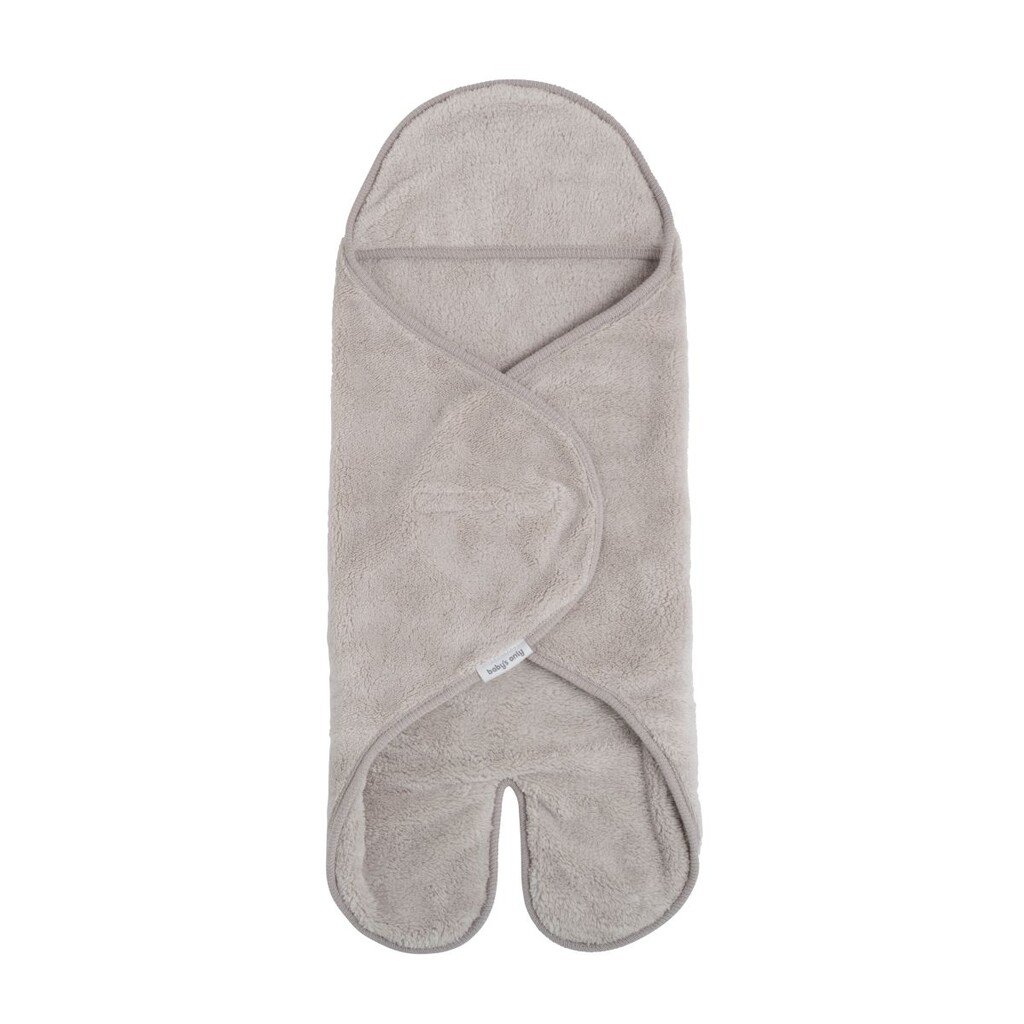 Baby's only wikkeldeken met voetjes Cozy - taupe beige - Afbeelding 2