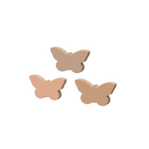 Cam Cam wandhaakjes hout set van 3 dieren - vlinders