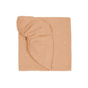 Nobodinoz hoeslaken wieg 40x80 - powder pink blossom roze