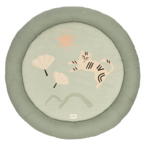 Nobodinoz speelkleed rond tiger - groen