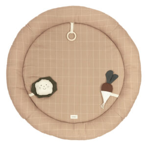 Nobodinoz speelkleed rond veggies - bruin
