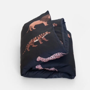Studio Ditte kinderdekbedovertrek big cats 140x200/60x70 - donkergrijs
