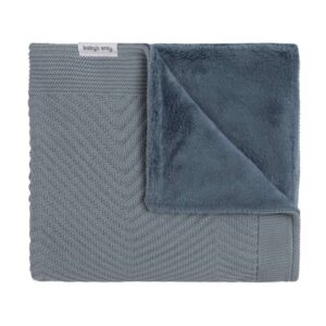 Baby's Only wiegdeken gebreid teddy Grace 70x95 - Nordic blauw
