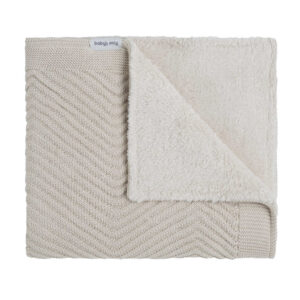 Baby's Only wiegdeken gebreid teddy Grace 70x95 - warm linen beige