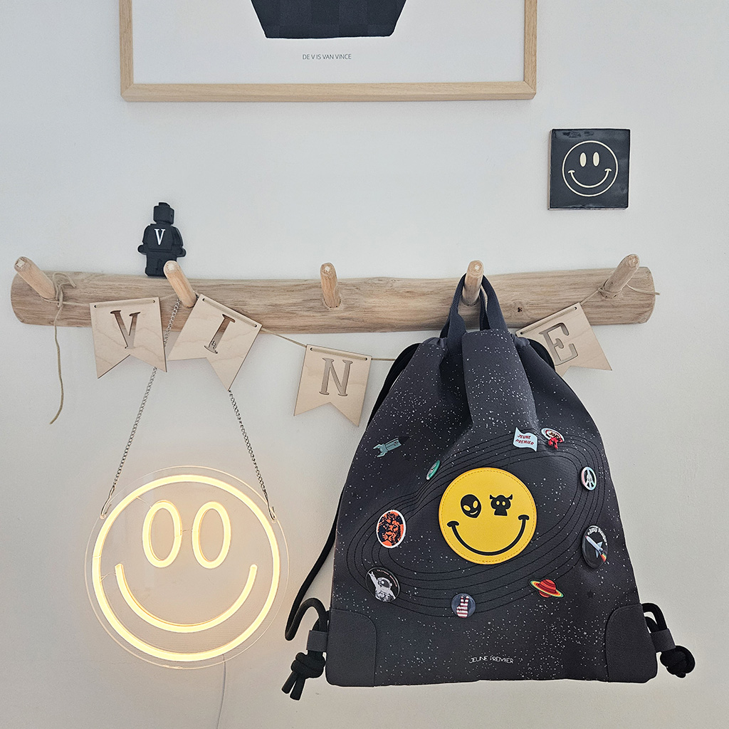 Jeune Premier kinderrugzak jongen smiley - space invaders - Afbeelding 6