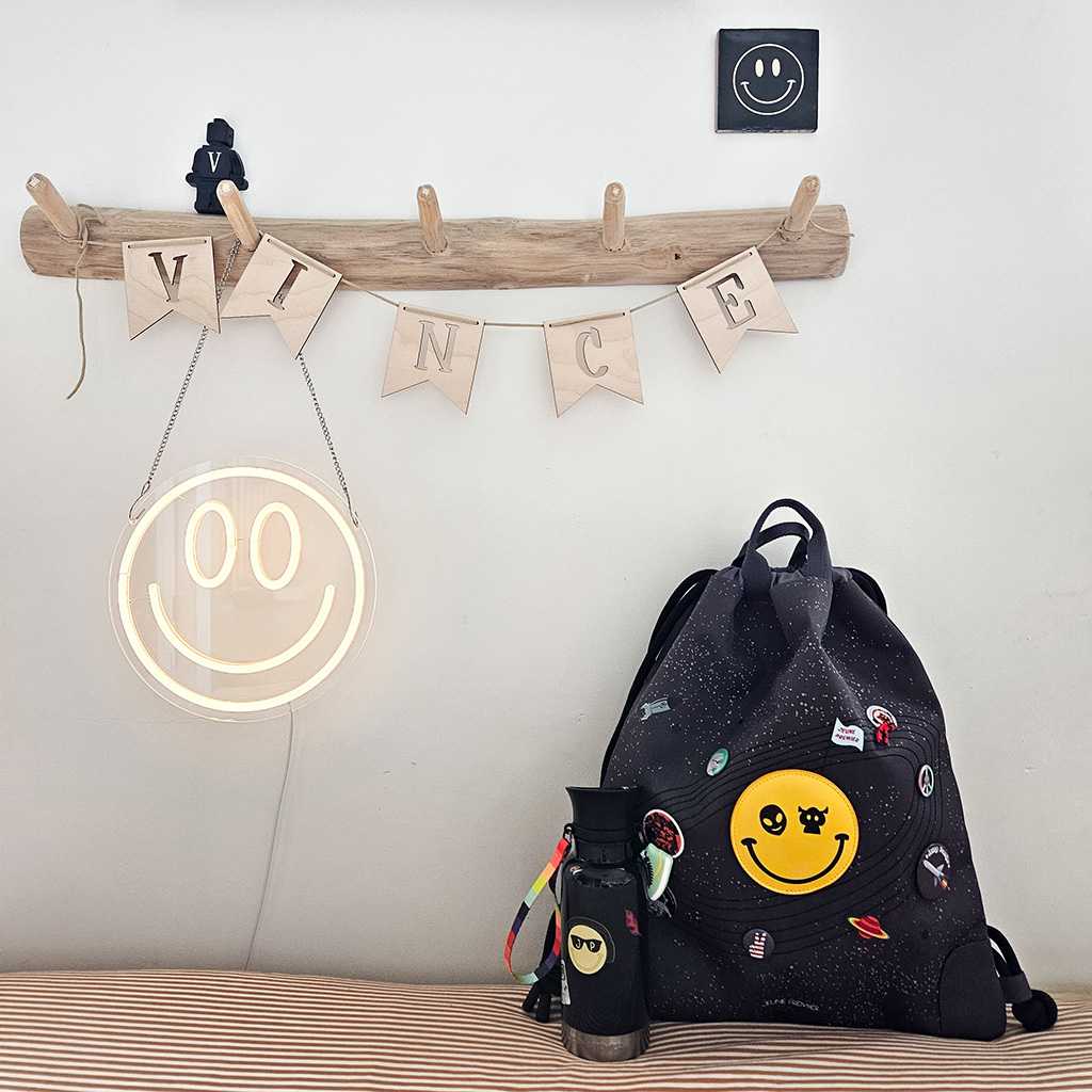 Jeune Premier kinderrugzak jongen smiley - space invaders - Afbeelding 8