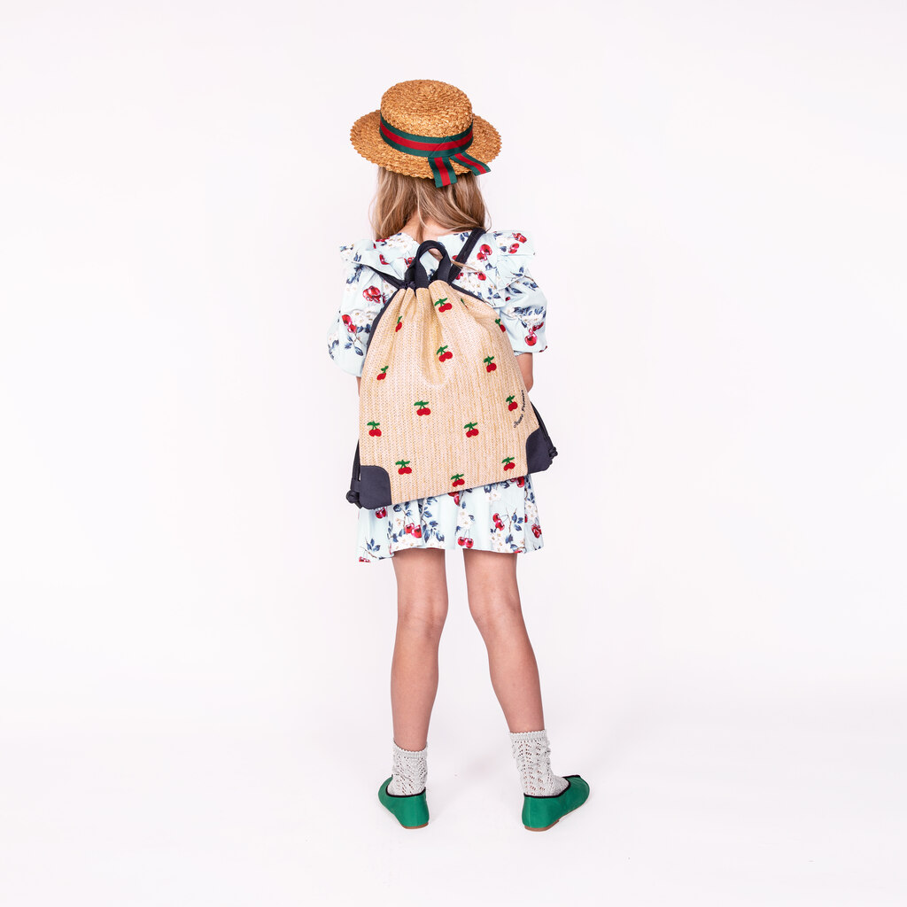 Jeune Premier kinderrugzak meisje kersen - raffia cherry - Afbeelding 4