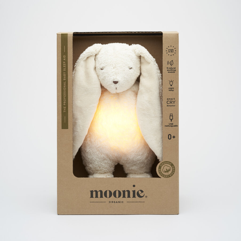 Moonie knuffel met hartslag konijn - polar - Afbeelding 3