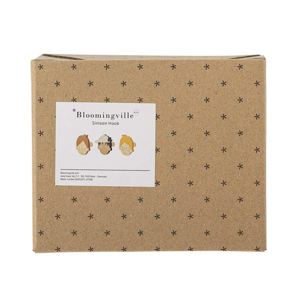 Bloomingville kinderkapstok set van 3 - kinderhoofdjes - Afbeelding 2