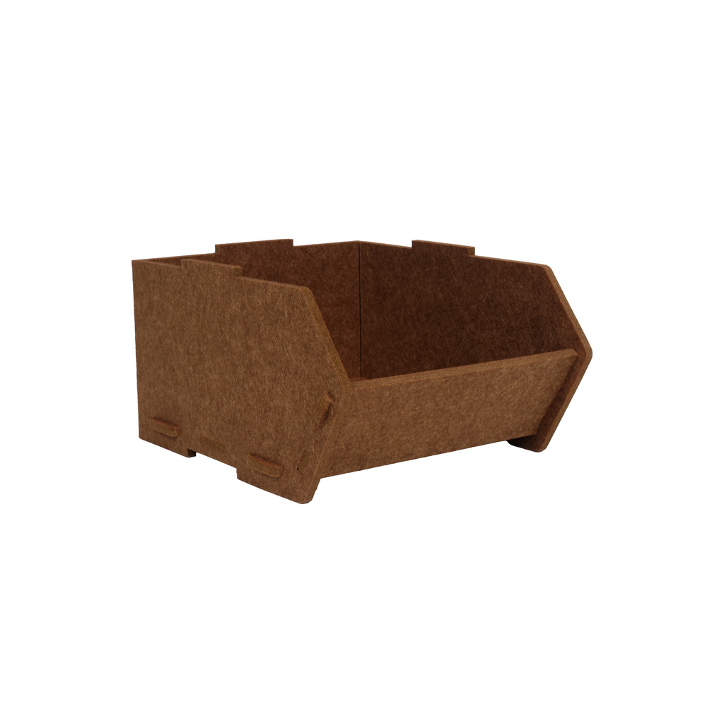 KidsDepot stapelbare opbergbox mason - brown