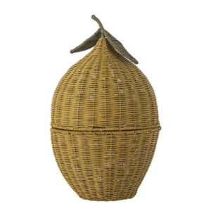 Bloomingville rotan opbergmand citroen yellow