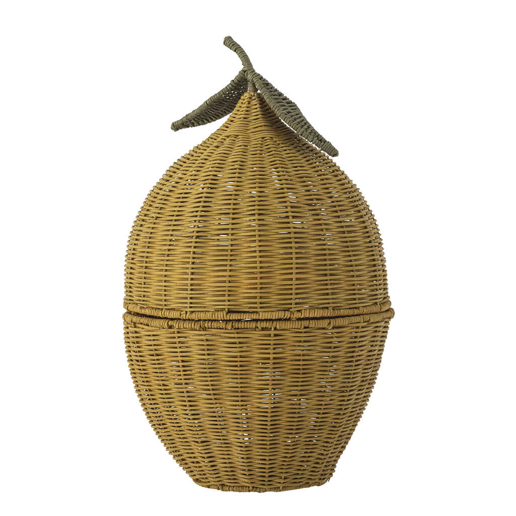 Bloomingville rotan opbergmand citroen yellow