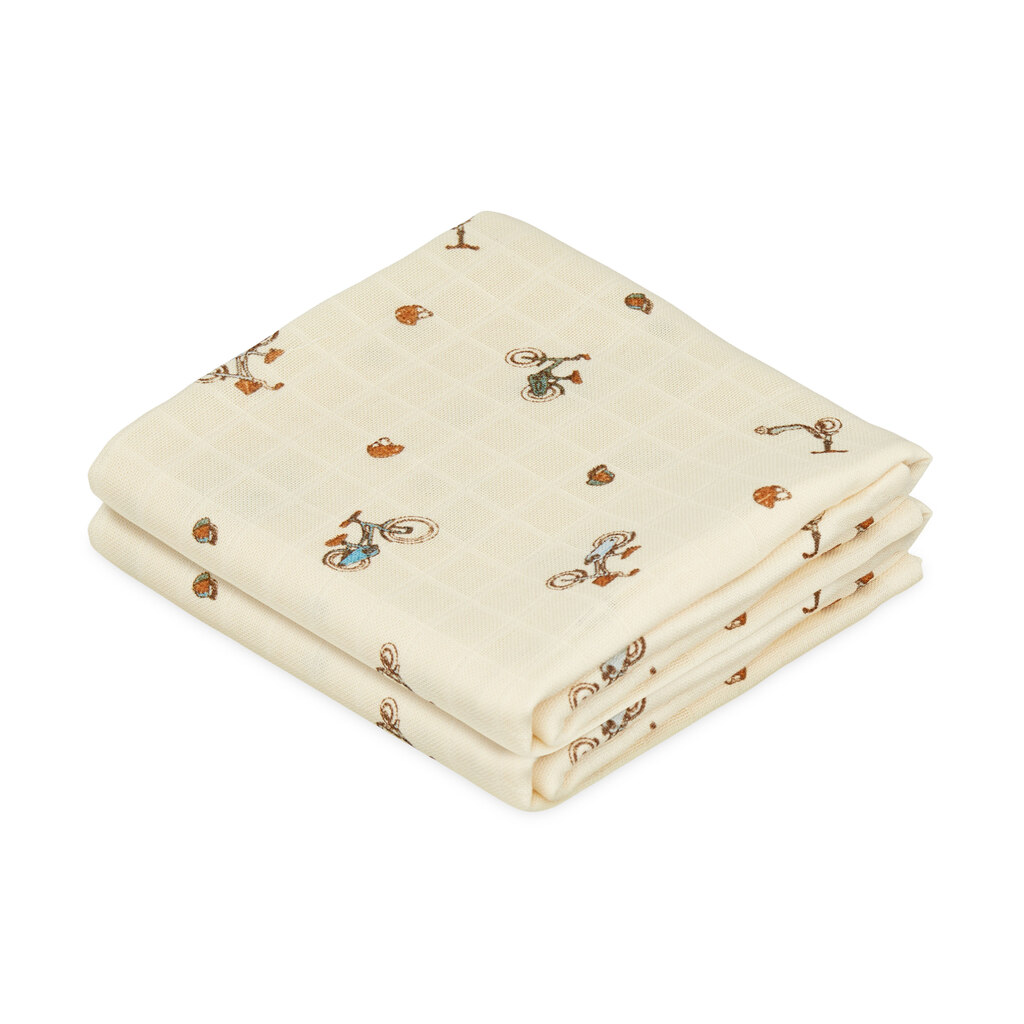 Cam Cam hydrofiele doeken set van twee 70x70 - bicycles