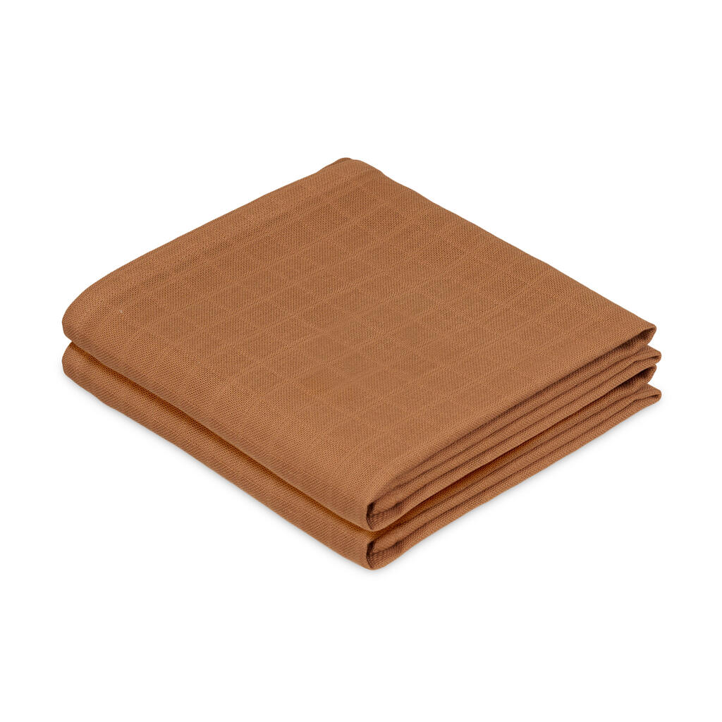 Cam Cam hydrofiele doeken set van twee 70x70 - amber bruin