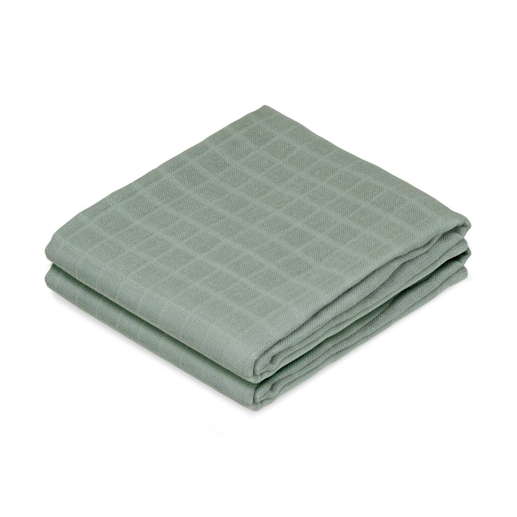 Cam Cam hydrofiele doeken set van twee 70x70 - ivy green/groen