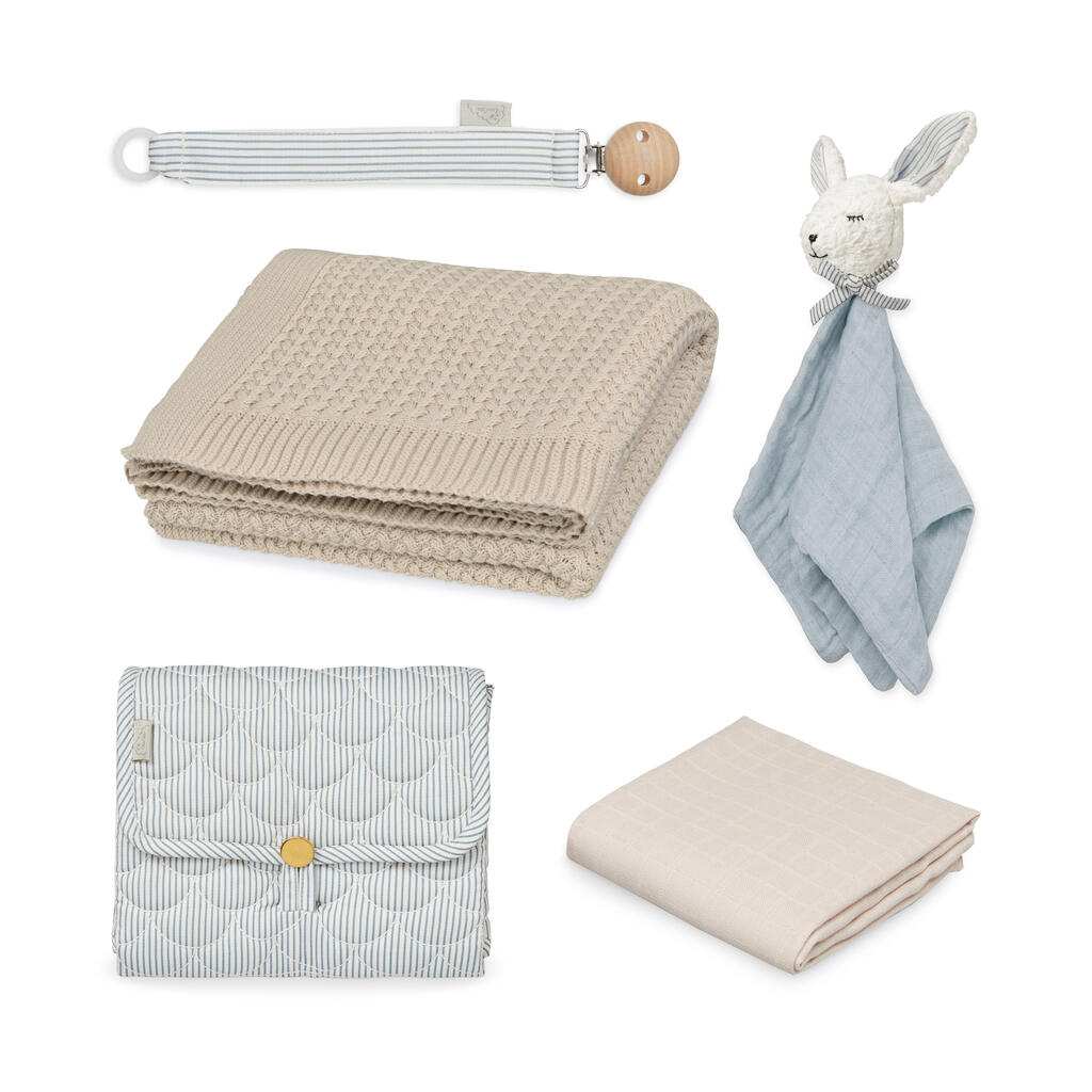 Cam Cam newborn gift set - classic stripes blue - Afbeelding 2