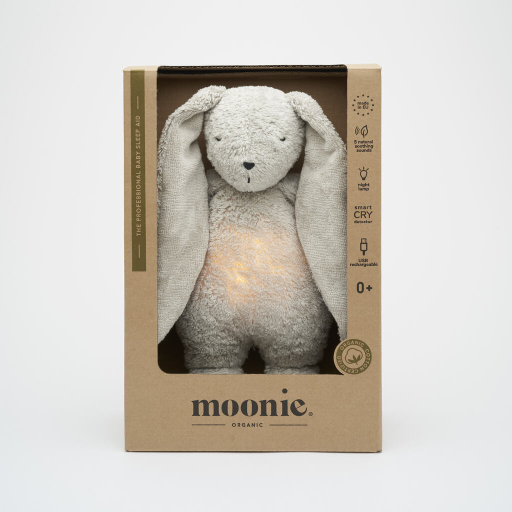 Moonie knuffel met hartslag konijn - gray - Afbeelding 3