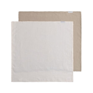 Baby's Only hydrofiele doeken tender set van twee 65x65 - beige/linen