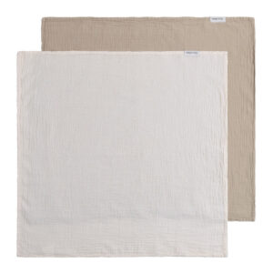 Baby's Only hydrofiele doeken tender set van twee XL 115x115 - beige/linen
