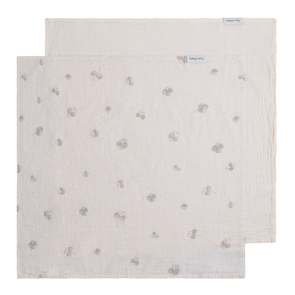 Baby's Only hydrofiele doeken tender set van twee XL 115x115 - linen/clover