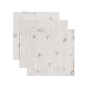 Baby's Only hydrofiele spuugdoekjes tender set van drie - linen/clover