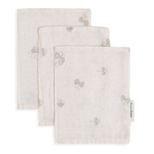 Baby's Only hydrofiele washandjes tender set van drie - clover