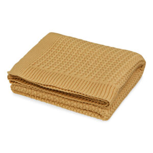 Cam Cam gebreide wiegdeken harper 80x100 - honey
