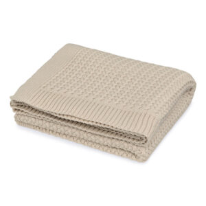 Cam Cam gebreide wiegdeken harper 80x100 - latte