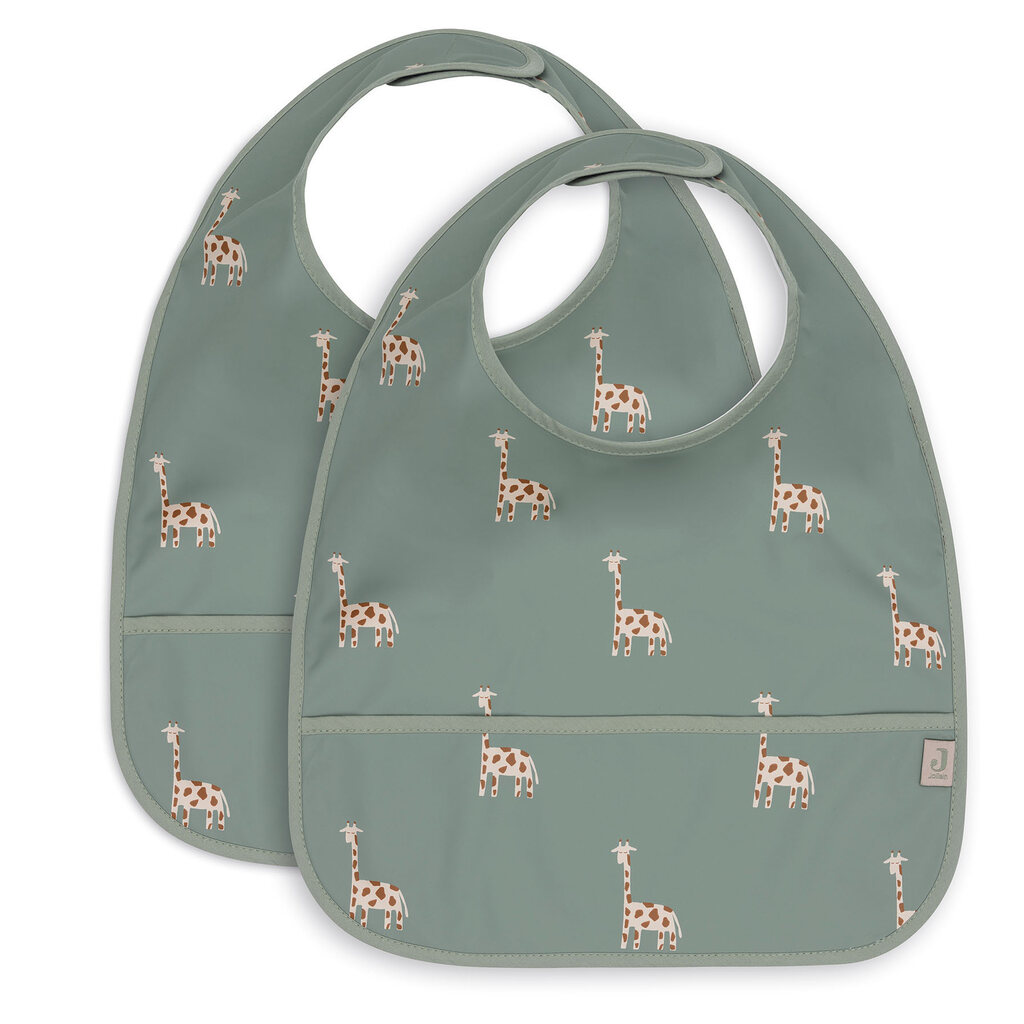 Jollein slabbetje set van twee 40 cm – jungle jambo