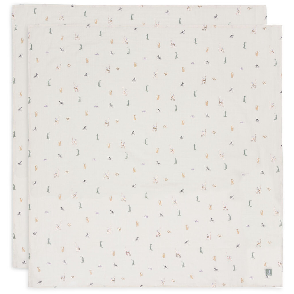 Jollein hydrofiele doeken XL set van twee 115x115 - jungle jambo
