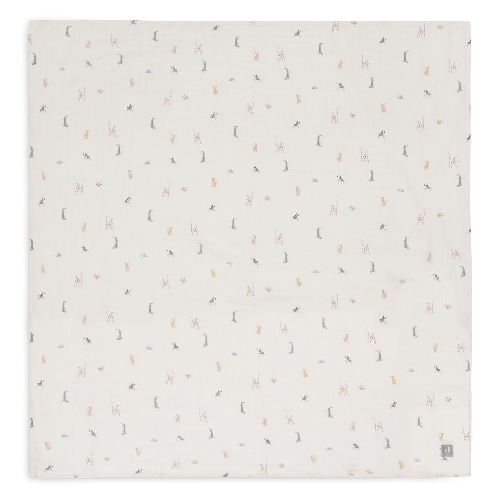 Jollein hydrofiele doeken XL set van twee 115x115 - jungle jambo - Afbeelding 2