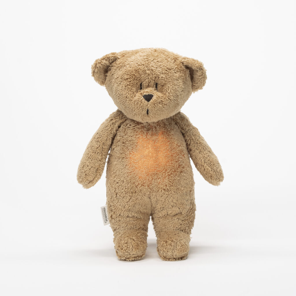 Moonie beer knuffel met hartslag - Cappuccino
