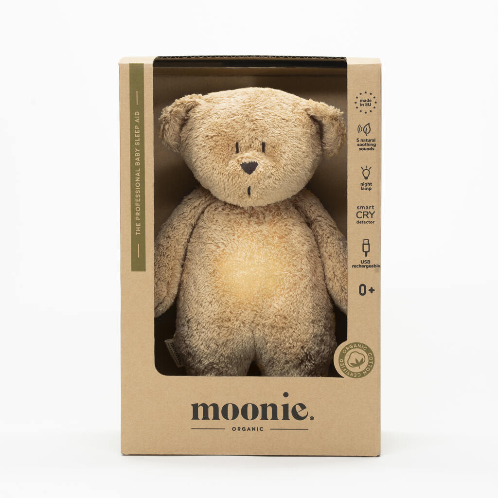 Moonie beer knuffel met hartslag - Cappuccino - Afbeelding 2
