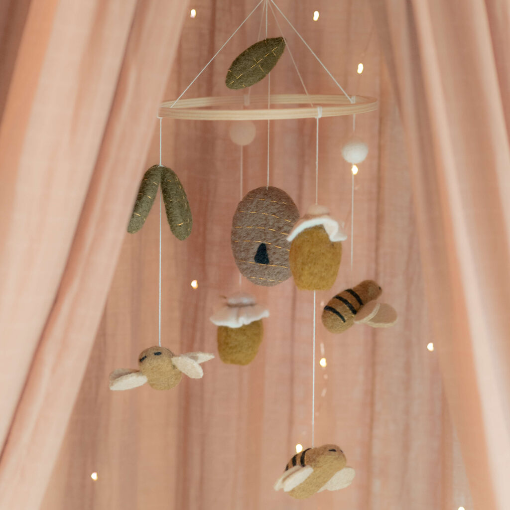 Baby Bello boxmobiel dieren - honeybee - Afbeelding 2
