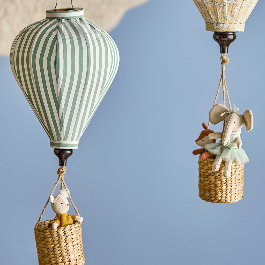Bloomingville MINI luchtballon mobiel voor kinderkamer - groen - Afbeelding 3