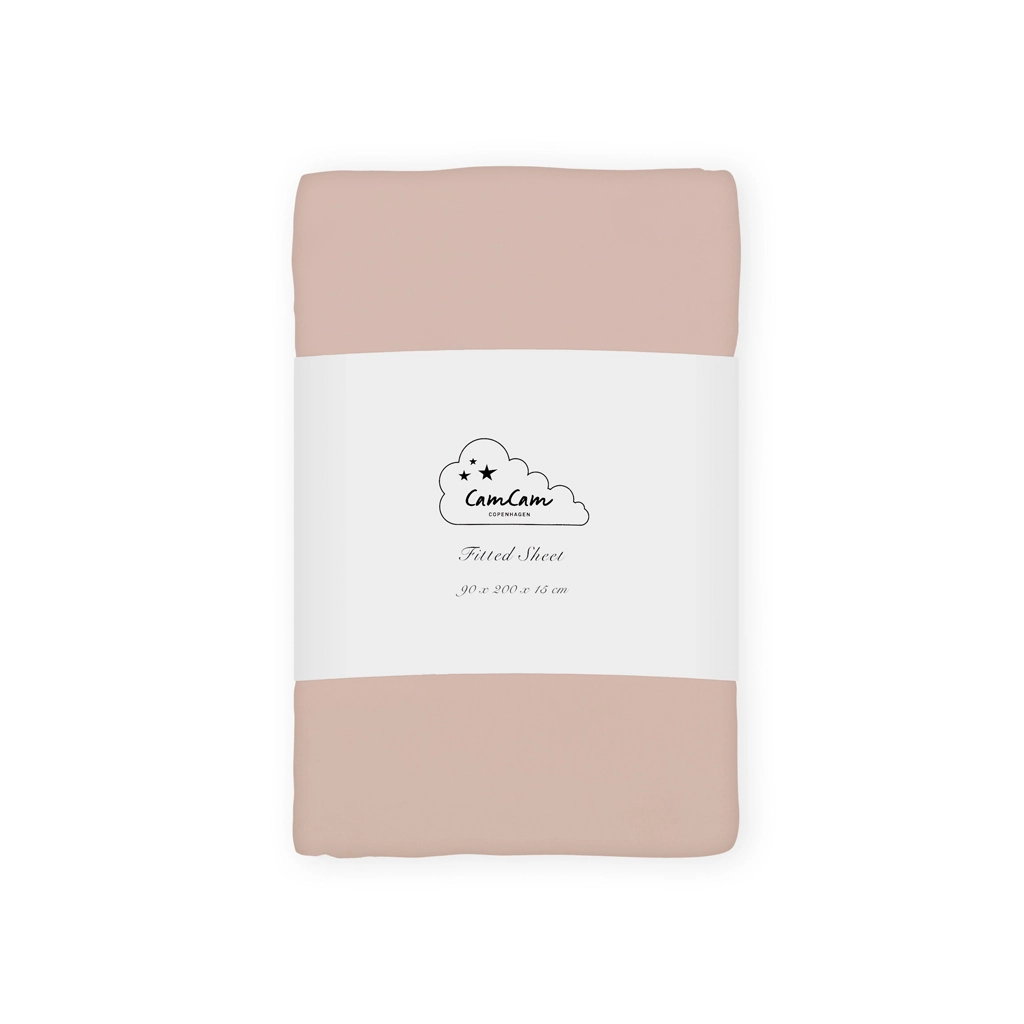 Cam Cam hoeslaken 90x200 - dusty rose