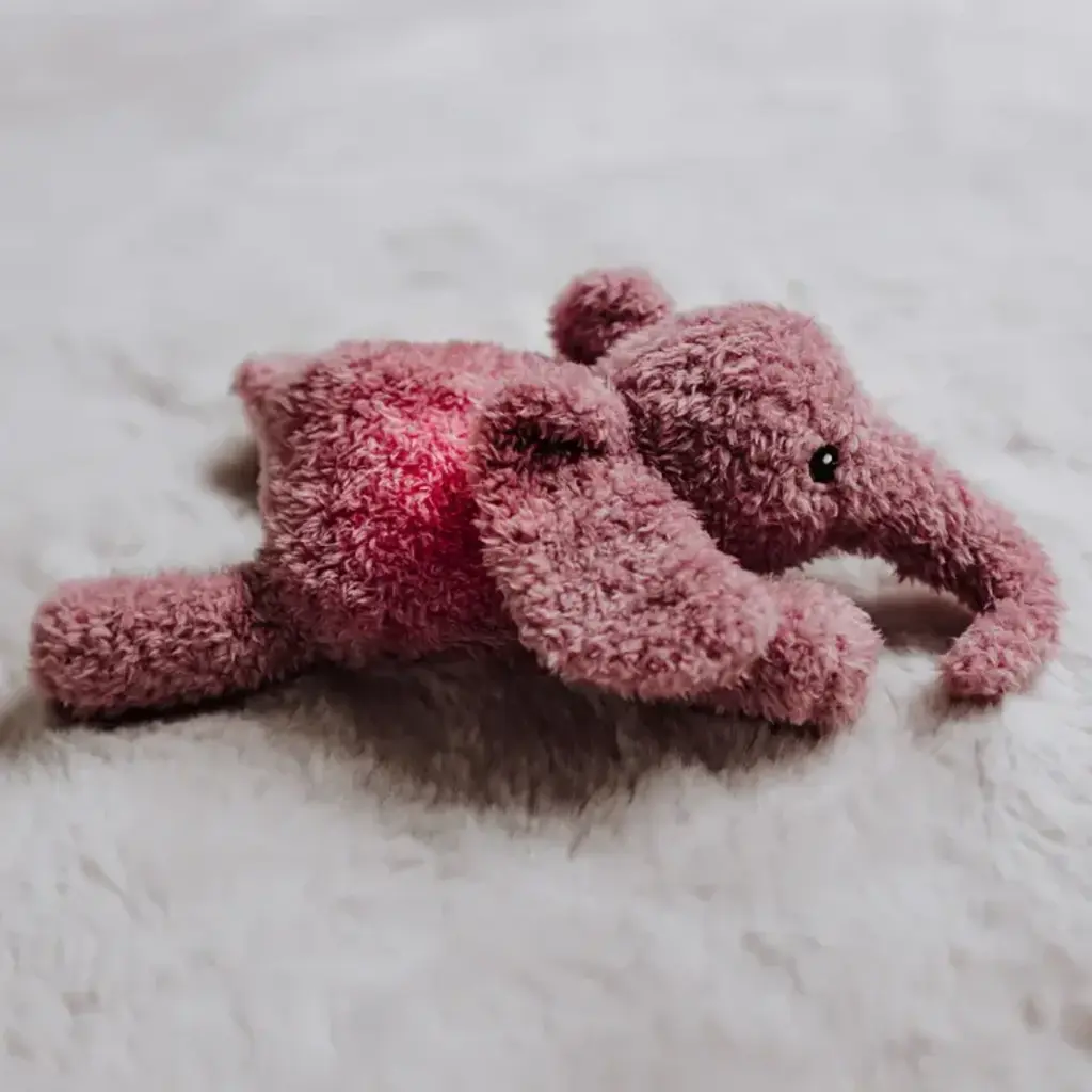 Flow Amsterdam knuffel met lampje olifant – roze - Afbeelding 2
