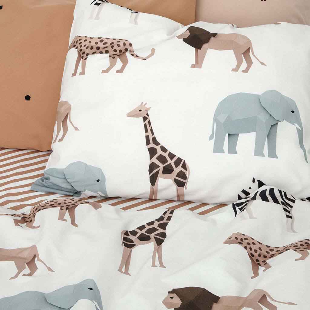 Studio Ditte kinderdekbedovertrek safari 140x200/70x60 - licht grijs - Afbeelding 12