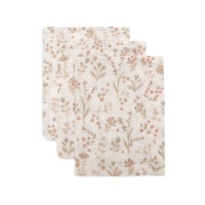 Jollein hydrofiele washandjes set van drie - bloomy