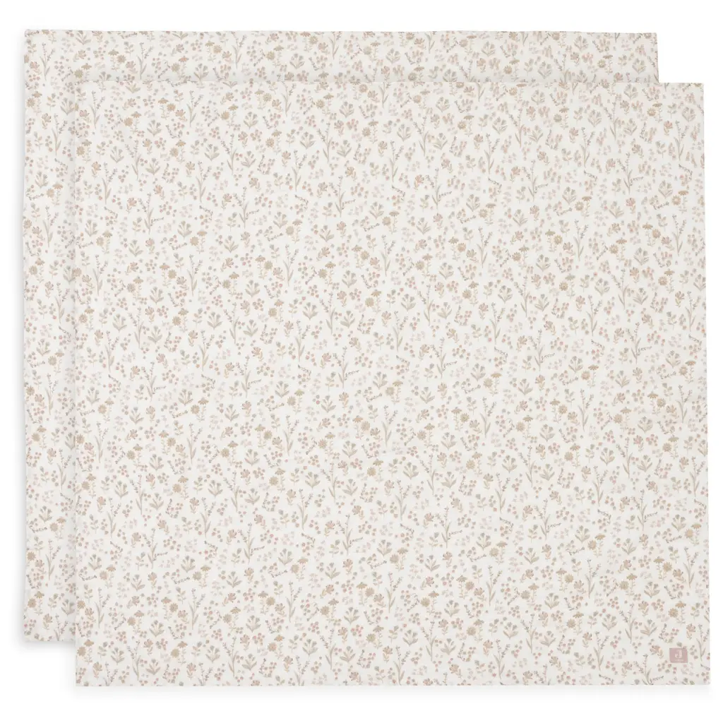 Jollein hydrofiele doeken XL set van twee 115x115 - bloomy