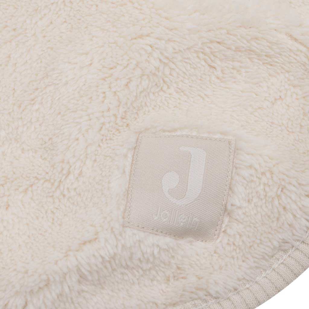 Jollein Wiegdeken 75x100 cm Basic Jersey/Sherpa – Oatmeal - Afbeelding 2