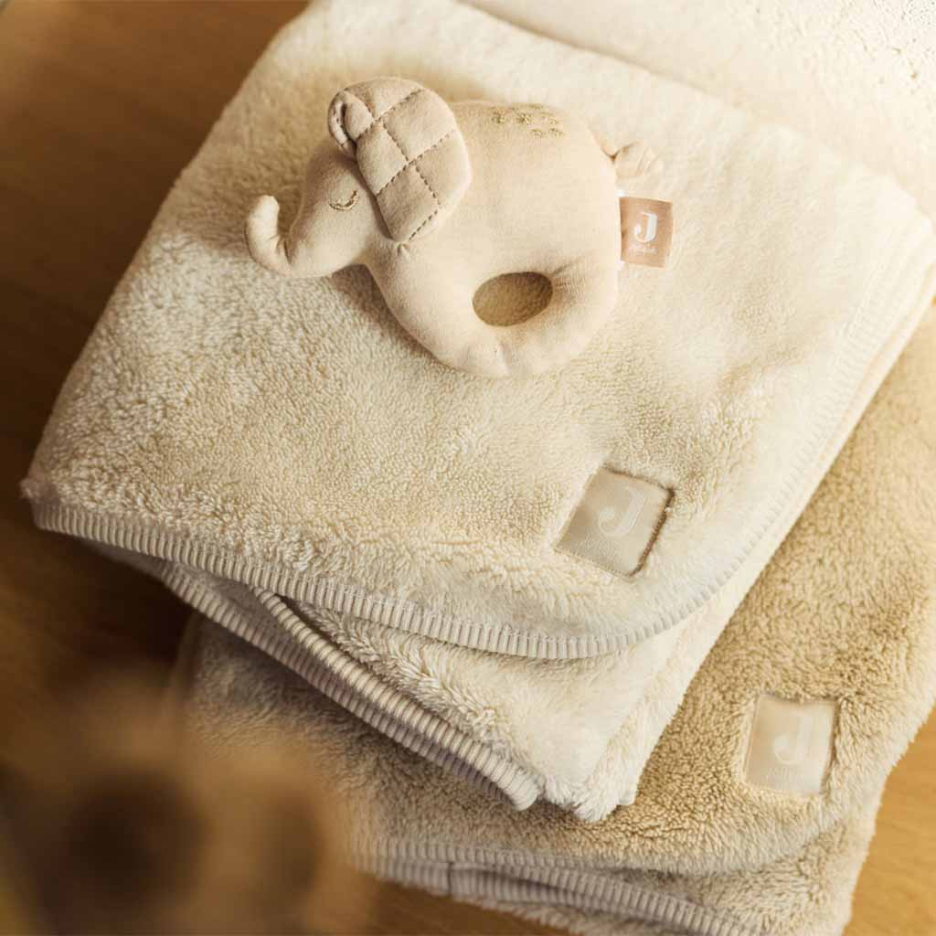 Jollein Wiegdeken 75x100 cm Basic Jersey/Sherpa – Oatmeal - Afbeelding 5