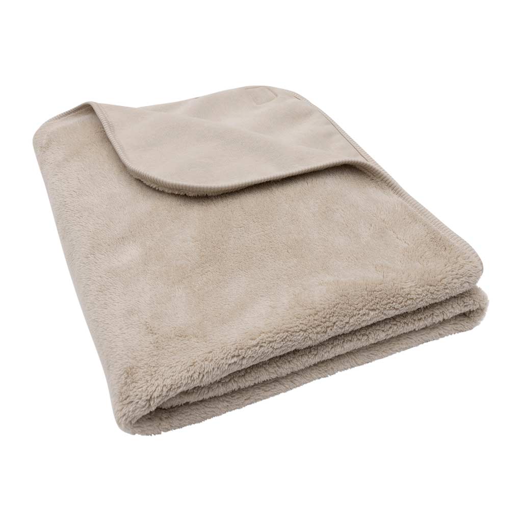 Jollein Wiegdeken 75x100 cm Basic Jersey/Sherpa – Warm Sand