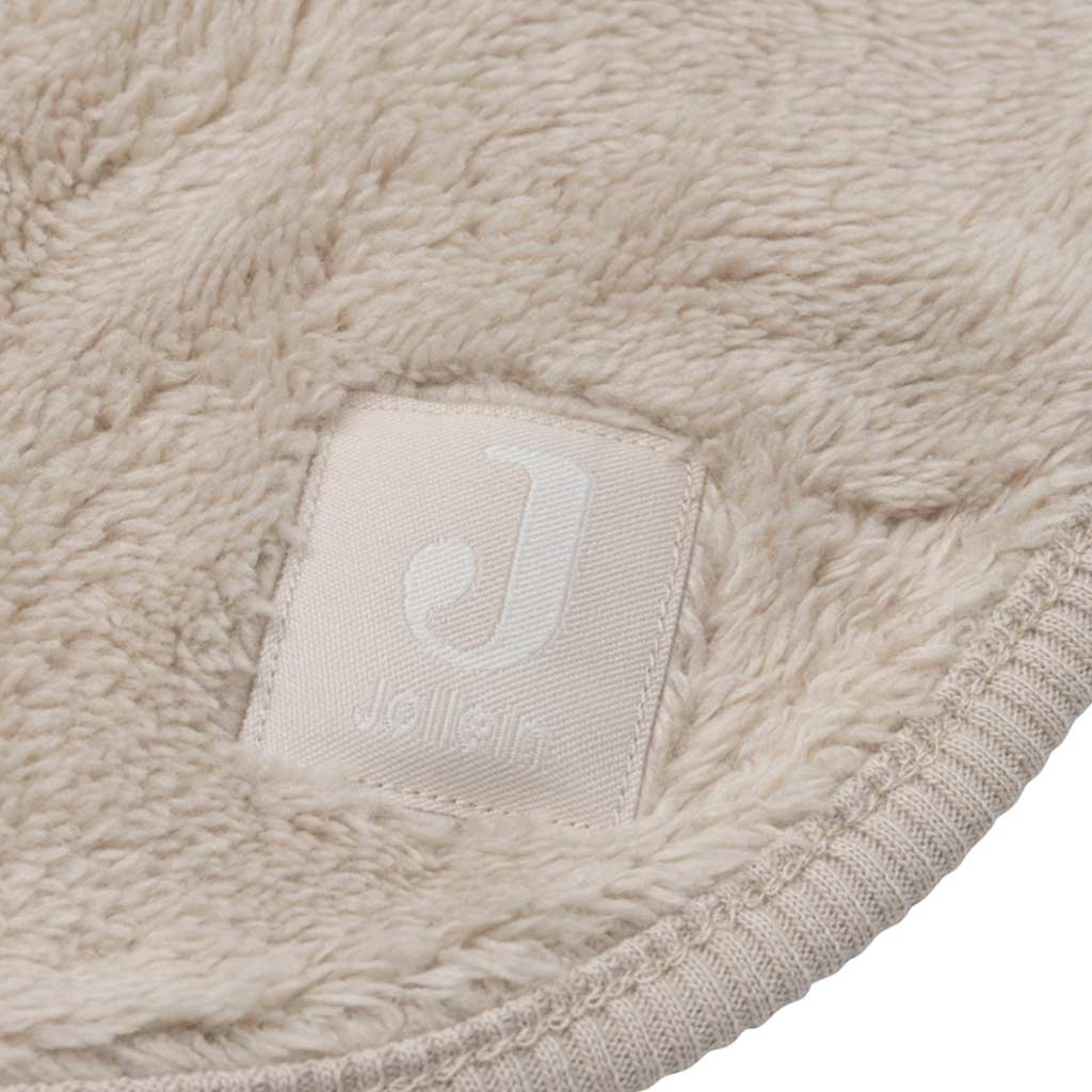 Jollein Wiegdeken 75x100 cm Basic Jersey/Sherpa – Warm Sand - Afbeelding 2