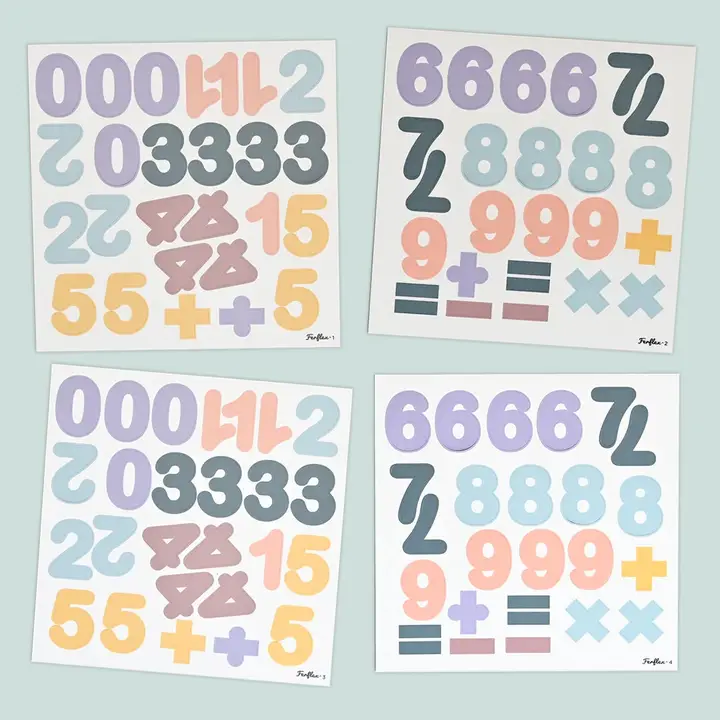 Ferflex magnetische cijfers pastel mix (100st)