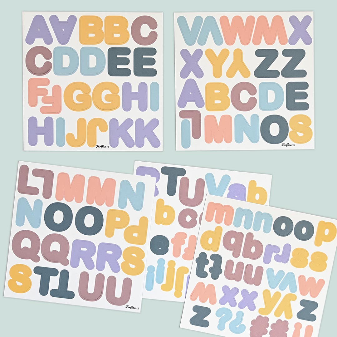Ferflex magnetische letters pastel mix (100st)